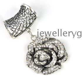 FREE SHIPPING ,Retail elegant rhinestone rose design alloy pendants set for scarf accessory ,Pt-620