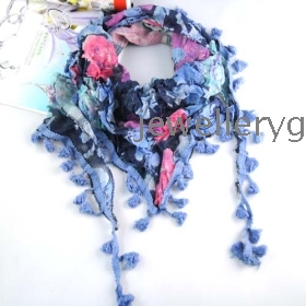 Free shipping ,Super charming flower print cotton spring & summer lady's scarf ,NL-1518