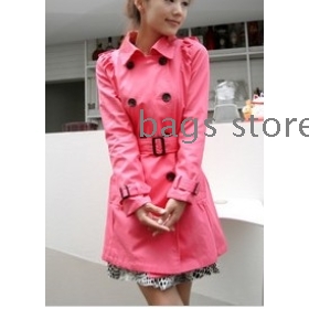 Cultivate one's morality of ms double-breasted coat fair maiden outfit  coat with a belt                    