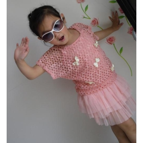 Children dance to the children's clothes girls summer fly girls dress of summer  skirt