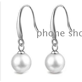  Free  shipping Contracted natural pearl earrings  earrings female       