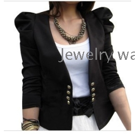 Women's clothing shrug hubble-bubble sleeve long sleeve small coat cultivate one's morality small suit      