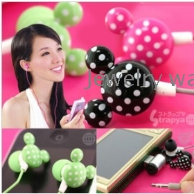 Cute    into computer headset MP3 headphones of cartoon earplugs         