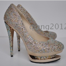 Brand New women's Diamond platform high heel pumps shoes boot