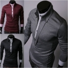 New Men's Slim Korean shirt men's Cotton casual  long-sleeved shirt T shirt shirts B03 M L XL