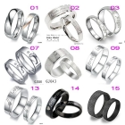 Wholesale And Retail JEWELRY MIXED ORDER stainless steel fasinon FINGER RING COUPLES diamond titanium rings 10pcs/lot
