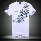 2012 new summer men's short-sleeved round neck T-shirts Korean Slim Butterfly printing T-shirt 