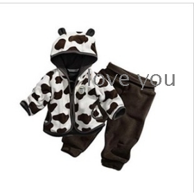 Proljeće i jesen Razdoblje uzrujana bijelu dugih rukava hlače odijelo za bebe s kapuljačom jakne out odijelo muškarce i žene staviti djecu