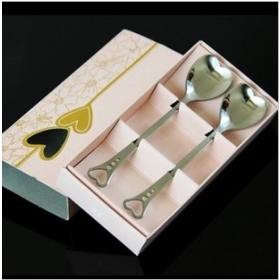 Love portable stainless steel tableware/gift suit couple spoon (twinset) 70 g   