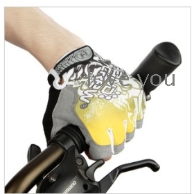 Une demi-lune gants de vélo pour monter équipement de plein air l'absorption d'humidité transpiration choc des gants de mouvement respirant