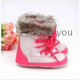 Children's shoes female  in barrel snow boots warm shoes  soft bottom toddlers shoes cotton shoes 