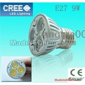 High power CREE E27 9W LED Energy Saving Light Bright Lamp Bulb Spotlight Light free shipping 