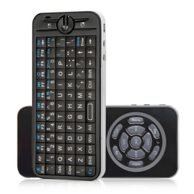 KP-810-16 IPazzPort Fly/Air Mouse 2.4GHz Mini Wireless Keyboard with 2 Mode Learning IR Remote Black 