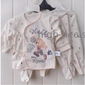  clothes of spring and autumn winter clothes newborn  underwear even with MoTao belt three-piece suit            