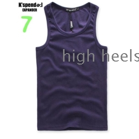 Candy colors han edition fashion absorb sweat high-grade pure cotton elastic man vest               