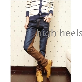 The new spring han edition jeans men's trousers of cultivate one's morality pants cowboy feet jeans tide           