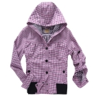 Female recreation joker grid even cap jacket coat             