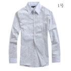 2012 new spring clothing small broken flower men's clothing fashionable long sleeve shirt male han edition printing of cotton shirt tide cultivate one's morality            