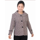 Middle-aged women's clothing with old mother put the new spring and autumn temperament wool leisure fashion short coat          