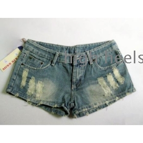 2012 chun xia hold han edition of female money show thin hole shorts big trend of light color code cowboy shorts          