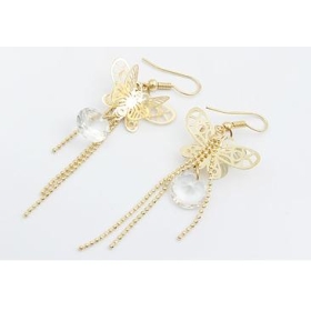 Earrings han edition fashion high popularity JinLin butterfly lovely restoring ancient ways long tassels