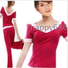 Double V collar yoga suit square dance suit yoga suit dance suit jump hold suit