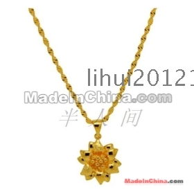 Gold-plated necklace with female the bride wedding  of gold jewellery rose alluvial gold necklace 1