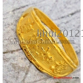 Lovers of 24 K gold-plated ring high  gold ring prosperity alluvial gold ring