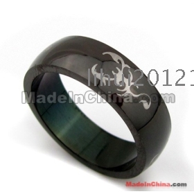 Titanium man jewelry steel ring white scorpion black ring benmingnian gift ideas can be lettering