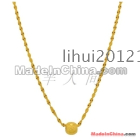 Marriage adorn article gold-plated necklace with women's high  gold transport bead alluvial gold necklace