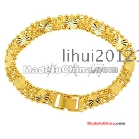 24 K gold plated bracelet  gold bracelet lovers men and women of alluvial gold bracelet