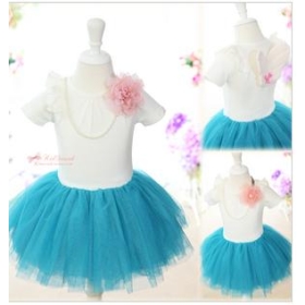 New summer female children's clothing dress/ wings bitter fleabane bitter fleabane skirt/ skirt/girls dress  