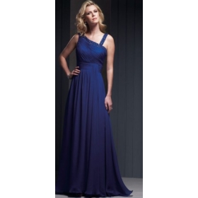 one shoulder Chiffon Halter Straps  dark blue Floor length Fashion 2012 Sleeveless Mother of the Bride Dresses US Size 2 4 6 8 10 12 14 16 18 20 Or Custom