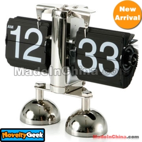 10pcs/lot Internal Retro Flip Down Clock Retro Digital Flip Page Gear Operated Clock Flip Stand Clock Gift clock wholesale