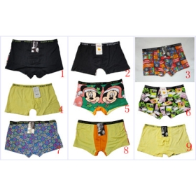  Hot Sale  Men's Sexy Luxury Cotton Cartoon Boxer Briefs Underpants Free Shipping !