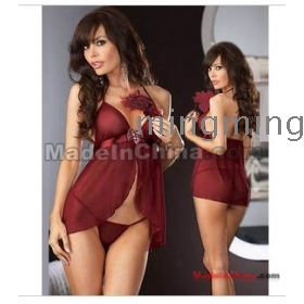 Sexy lingerie wholesale trade quality goods sexy underwear, pajamas wine red