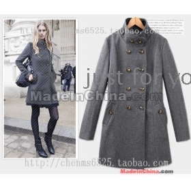 New quality goods han edition double-breasted show thin in qiu dong long winter coat from British wind NeZi coat