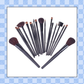 18 PCS Cheap Makeup Brush Set/ makeup brushes with leather case, Free Shipping, Dropshipping 