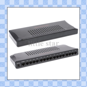 16 Port Fast Ethernet Switch 10/100M Mini Ethernet Desktop Kunststoff Schalter Unterstützt MAC auto MDI / MDIX N -Way, Retail Box