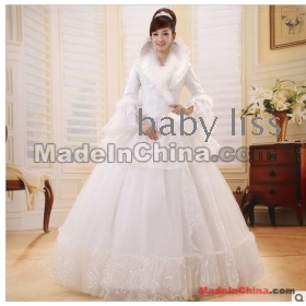 Love and marriage gauze in winter 2012 wedding dresses sweet  wedding dress in winter winter clothing 