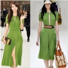 2012 New  fashion Women's long dress with pleats ,the high quality chiffon dress/Free Shipping 