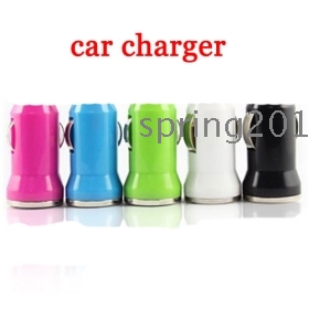 Free Shipping USB Bullet Car Charger for , , Mobile Phone, MP3/MP4(Colorful) 10pcs/lot free dropshipping!