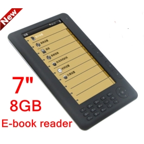 [ Оптовая] 5pcs/Lot Бесплатная доставка EMS 7 "TFT Электронная книга 8GB 480 * 800 720P MP4 RMVB PDF для чтения электронных книг