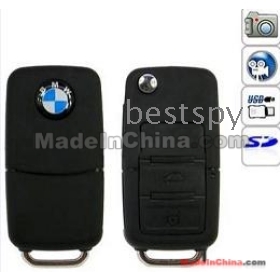 new model 818  Car Key Mini Camera DVR  Support Micro SD Card free shipping!
