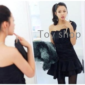 New han edition women's clothing series with the chest type amorous feelings of beauties chic dress      