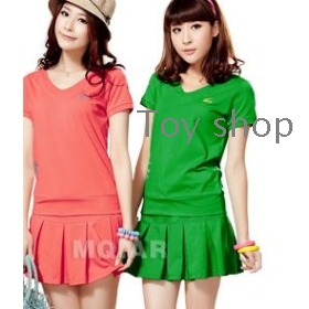 Simple fashion women's short sleeve short skirt suit sportswear, sport suit        