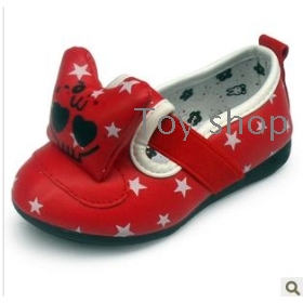 De nye børnesko baby sko buksetrold baby sko blød bund sko røde enlige piger sko