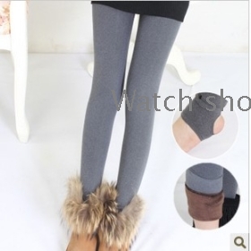 free shipping Velvet two wear thick female trample feet nine minutes of pants warm backing pants 