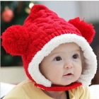 freeshipping Men and women children's double ball earmuffs wool cap      