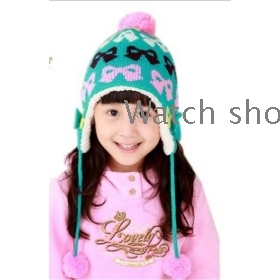 freeshipping The new girl add wool yarn  cap       